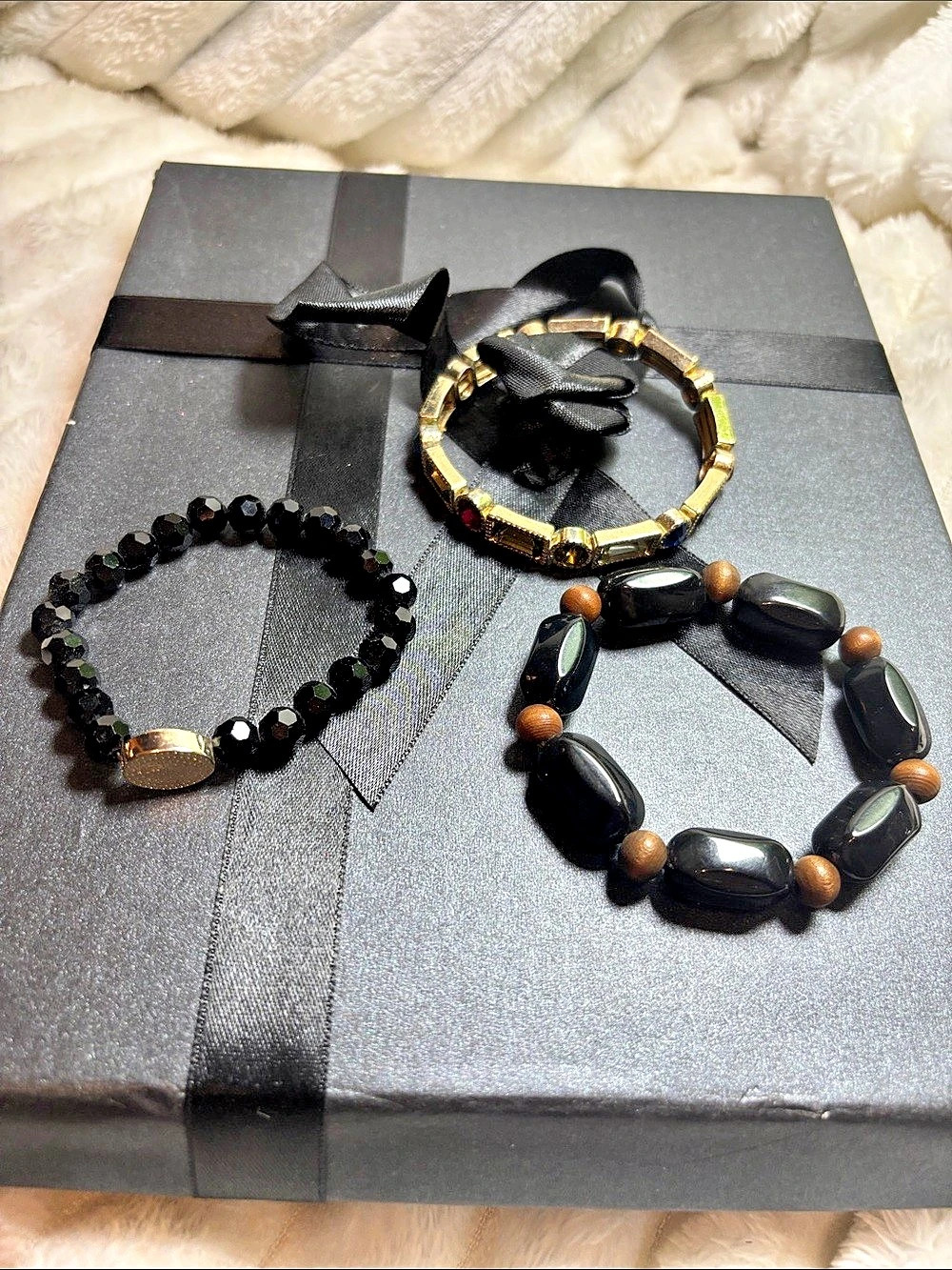 3 Stretch Multicolor Beaded Bracelet Set